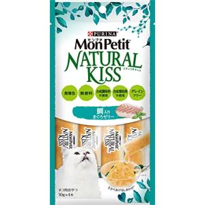 3個セットモンプチ 猫用おやつ ナチュラルキッス 鯛入りまぐろゼリー (10g x 4本)｜kirelab-net