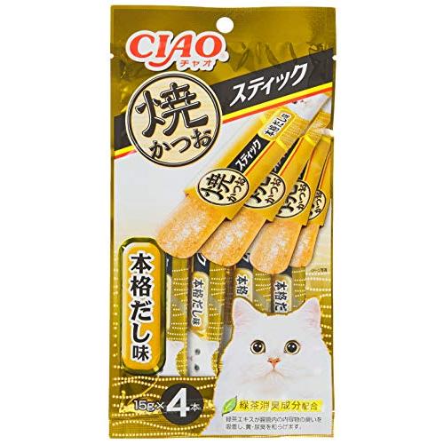 CIAO (チャオ) 焼かつおスティック 本格だし味 4本 6個セット