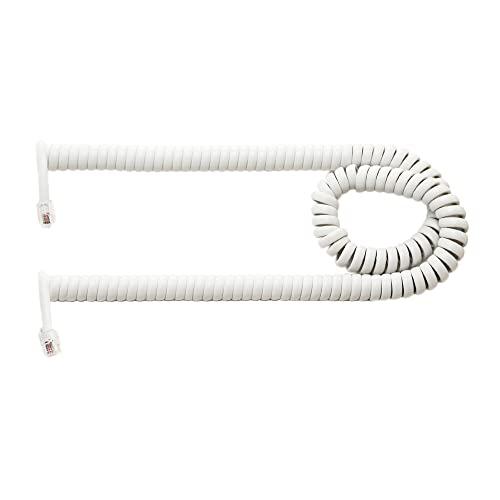 AMZTOP ミヨシ MCO 受話器用カールコード クロス結線 収縮時0.6m 伸長時約3.5m 4...