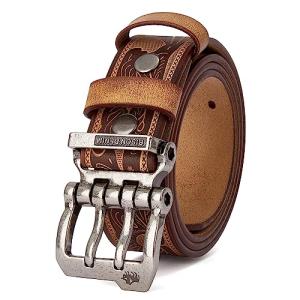 [BISON DENIM]ベルト メンズ 本革 大きいサイズ メンズ ベルト カジュアル 革ベルト ジーンズ用ベルト 作業用ベルト 紳士用ベルト｜kirelab-net