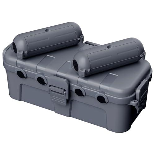 Flemoon [3個セット]屋外コンセントボックス 1個中型ボックス+2個小型カバー IP54防水...