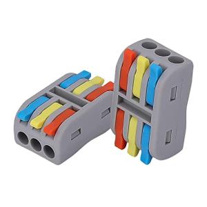 PENGLIN 10個 コンパクトスプライスコネクタ ワンタッチコネクター 電線 配線 差し込みコネクタ レバー付き接続端子セット より線・単線｜kirelab-net