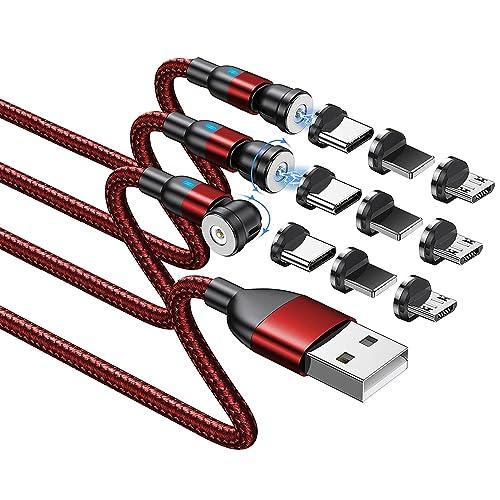 マグネット 充電ケーブル USB [3本組 ] 3in1 iPhone Type-C led USB...