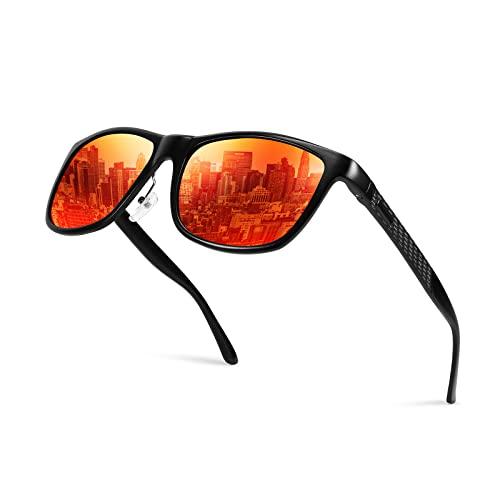 [FEISEDY] サングラス メンズ 偏光 ミラー軽量合金 フレーム UV400保護uvカット 大...