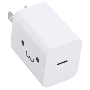 エレコム 充電器 Type-C USB-C 20W USB PD対応 1ポート PSE認証品 GaN採用 折りたたみ式プラグ しろちゃん  iP｜kirelab-net