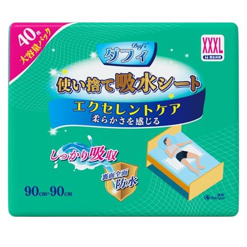 ダフィ 防水シーツ 使い捨て 40枚 90x90cm 吸水シート 介護用防水シーツ 抗菌ポリマー ふ...
