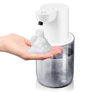 JEMISUN ソープディスペンサー 自動 泡 ハンドソープ 詰め替え 400ml 吐出量4段階調節 壁掛け 充電式 防水 食器用洗剤 キッチン｜kirelab-net