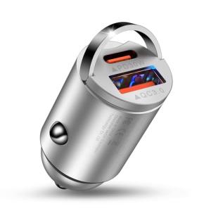 ANNIBER カーチャージャー Type C iphone16 シガーソケット 急速充電/2ポート/12V・24V車対応 PD30W+QC18｜kirelab-net