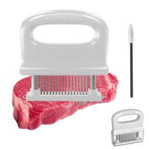 happykau ミートテンダライザー 肉叩き 48刃 肉筋切り器 ミートテンダー 肉 筋切り 筋きり器 手持ち 肉の筋切り器 肉たたき器 洗い｜kirelab-net