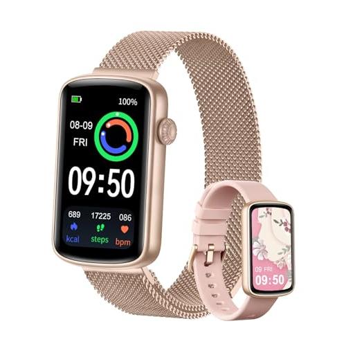 SHANG WING スマートウォッチ レディース リストバンド 型 腕時計 iPhone/Andr...