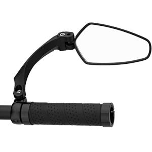 ROCKBROS 自転車 ミラー バックミラー バーエンドミラー 凸面 360度回転 広角視角 菱形/円形 取り付け簡単 自由視角 事故防止(菱｜kirelab-net