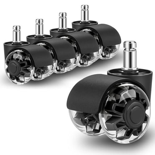 Fifod ウレタンキャスター 5個セット 58MM シャフトサイズ11MM X 22MM 静音 差...
