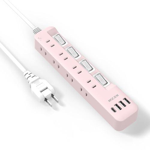 Mscien 電源タップ usb付き 8個AC口 1個usb-c 3個usb-a 延長コード 2m ...