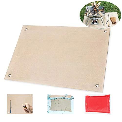 Liroyal 焚き火シート 80cm×60cm スパッタシート 耐火 耐熱 防炎 溶接 ガラス繊維...