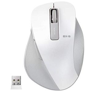 エレコム マウス ワイヤレス (レシーバー付属) Lサイズ 5ボタン (戻る・進むボタン搭載) BlueLED 握りの極み ホワイト M-XGL｜kirelab-net