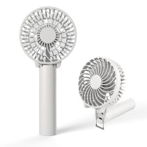 アイリスプラザ ハンディファン 手持ち扇風機 携帯扇風機 USB充電 持ち運び 3way 扇風機 ストラップ付 軽量 コンパクト ホワイト｜kirelab-net