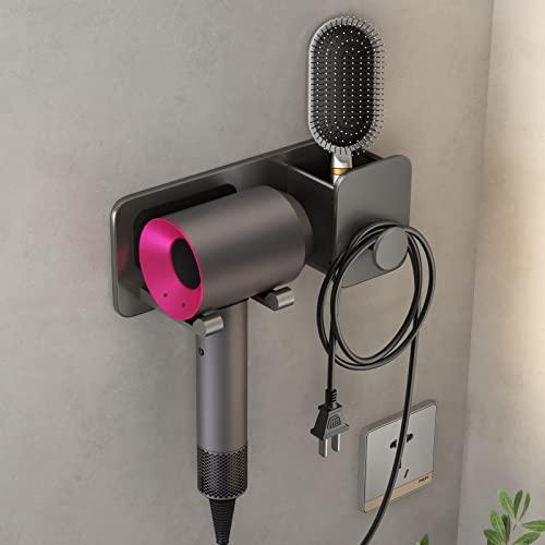 ドライヤーホルダー 壁掛け 強力粘着 ドライヤースタンド グレー ドライヤー 収納 防錆 ドライヤー...