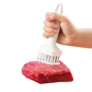 happykau 肉筋切り器 肉叩き 24本刃 ミートテンダライザー 肉たたき ステンレス鋼 携帯式 肉すじ切り 肉用筋切り お肉が柔らかくなる｜kirelab-net
