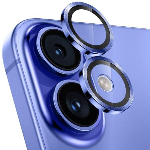 3枚入りレンズカバー iPhone16/16 Plus用 カメラ保護 9H強化ガラス アルミ合金 ア...