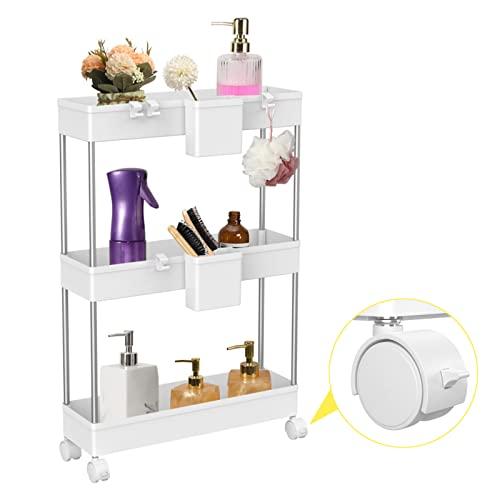 Goowin キッチンワゴン キャスター付き 12cm パイプステンレス製 キッチン 収納 洗濯機 ...