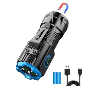 Qosea LED懐中電灯 LEDライト ハンディライト フラッシュライト 小型 強力 軽量 強力LEDライト3つ搭載 高輝度 米軍規格 六つ点｜kirelab-net