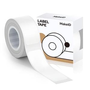 MakeID L1/Q1ラベルプリンター専用 純正感熱ロール紙 幅12mm長4m 全面ラベル 手書き/値札/宛名に適用 資料分類/オフィス家庭/キ｜kirelab-net