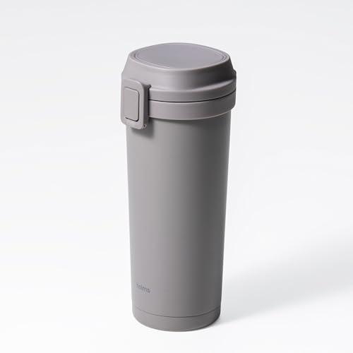 シービージャパン 水筒 タンブラー 550ml ダークグレー [食洗機対応] ワンタッチ開閉式 真空...