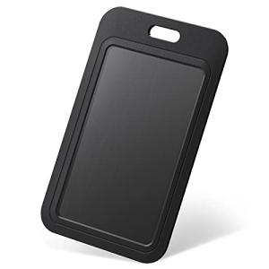 Pawfly スライド ID バッジ ホルダー ブラック 縦型 プラスチック カード ケース プロテクター ポーチ 透明な窓付き オフィス 学校｜kirelab-net