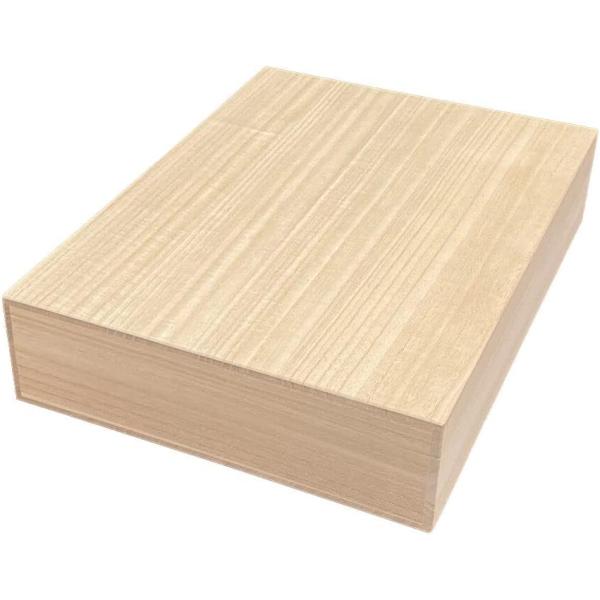 増田桐箱店 桐箱 Lサイズ W38.0cm×D28.0cm×H8.2cm 長方形 木箱 書類 文房具...