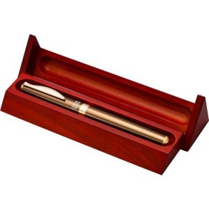 京セラ ボールペン 水性 天然木製 ケース入 ペン先 セラミック ボール インクノリが良い 書きやすい カーボン複写 鮮明 贈答用 ブラウン K｜kirelab-net