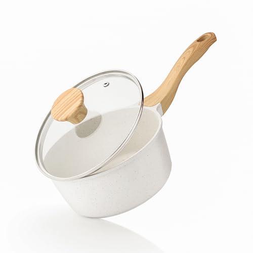 SENSARTE 片手鍋20cm IH/ガス対応 味噌汁 鍋 ソースパン 焦げ付かない ーブルコーテ...