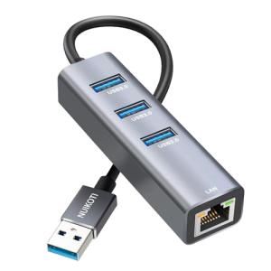 USB LAN 変換アダプター NUIKOTI 有線LANアダプター 1000Mbps RJ45 ギガビット USB3.0*3拡張 5Gbps高｜kirelab-net