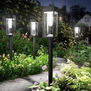 BITPOTT ソーラーライト 屋外 ガーデンライト IP65 防水 電球色 おしゃれ 4個セット ソーラー LED ライト 照明 明るい 自動｜kirelab-net