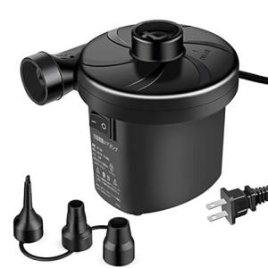 2025新登場&推奨CoolTry PUMP 電動エアーポンプ 電動ポンプ 空気入れ 空気抜き 超軽量 強力440L /分 AC電源100V P｜kirelab-net