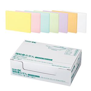 コクヨ 付箋 強粘着 K2 75mm×100mm パステル 90枚×10冊 7色 K2メ-KP75100X10｜kirelab-net