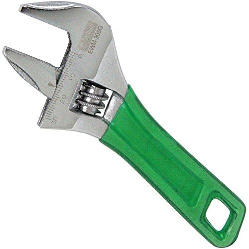 イーバリュー(E-Value) ショートワイドモンキレンチ 全長140mm 口幅30mm EWM-3...