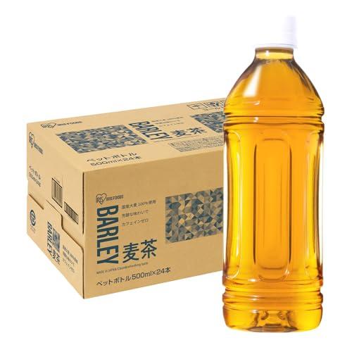 アイリスオーヤマ(IRIS OHYAMA) 麦茶 ラベルレス 500ml ×24本 むぎ茶 国産大麦...