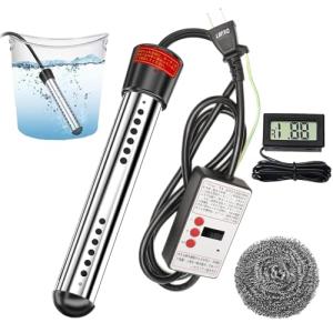 LBFXQ投げ込みヒーター 1500W 温度計付 電気浸漬給湯器ロッド プールヒーター 自動電源オフ 浸漬湯沸かし器 インフレータブルプール 家｜kirelab-net