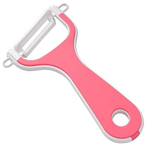 京セラ セラミック ピーラー サビない お手入れ簡単 皮むき器 ピンク 斜め刃タイプ 軽く鋭い使い心...