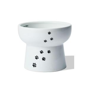 猫壱(necoichi)ハッピーダイニング 猫用 脚付ウォーターボウル ハイタイプ 猫柄 電子レンジ&食器洗浄機対応｜kirelab-net