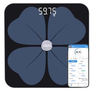 Vitafit 体重計スマホ連動 体脂肪計 体組成計 ITO アプリ対応/fitbit連携/体脂肪率/BMI/基礎代謝量/水分量/体脂肪量/骨量｜kirelab-net