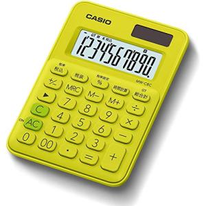 カシオ カラフル電卓 ライムグリーン 10桁 ミニミニジャストタイプ MW-C8C-YG-N｜kirelab-net