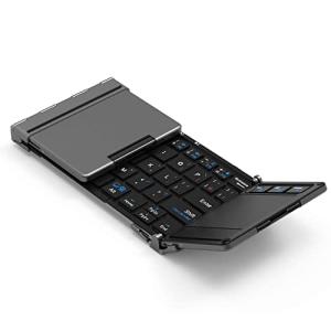 iClever Bluetooth ワイヤレス キーボード 折り畳み モバイルキーボード タッチパッド付き マルチペアリング USB ipad｜kirelab-net