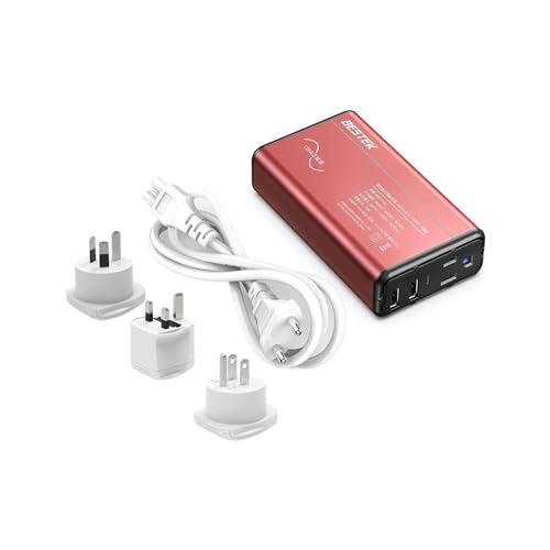 BESTEK 海外旅行用変圧器 正弦波 変圧器： 海外旅行用 変換プラグ BF A O タイプ 付き...