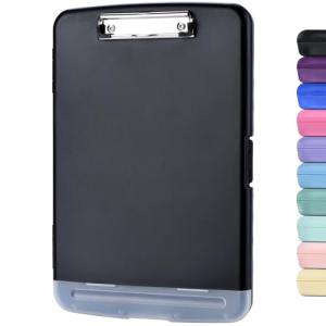 ZCZN クリップボードフォルダ A4 クリップファイル a4 バインダー収納ケース a4 横開き 書類ケース プラスチック(黒)｜kirelab-net