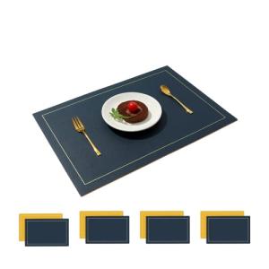 [Senteria]ランチョンマット キッチンマット おしゃれ 無地 PUレーザ 北欧 両面 方型 防水 滑り止め 汚れ防止 断熱 保護 お手入｜kirelab-net