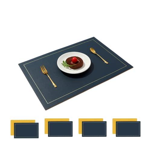 [Senteria]ランチョンマット キッチンマット おしゃれ 無地 PUレーザ 北欧 両面 方型 ...
