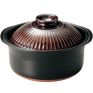 萬古焼 菊花 ご飯鍋 2合炊き 飴釉｜kirelab-net