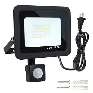 SenMeiGuang 超薄型 30W LED投光器 センサーライト 人感 昼光色 6000K 3000LM 高輝き AC110V PIR イン｜kirelab-net