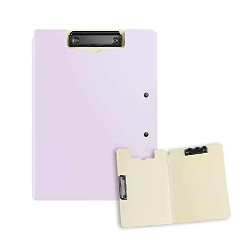 Costowns 二つ折り ダブルクリップファイル 横型 縦型クリップ バインダー クリップボード ...
